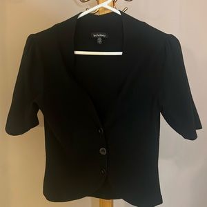 Le Chateau black, short sleeve cardigan